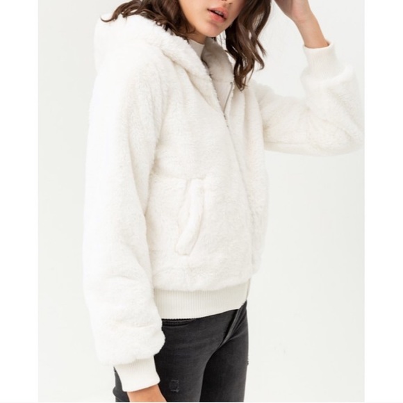 Faux Fur Hooded Teddy Jacket - Picture 3 of 8